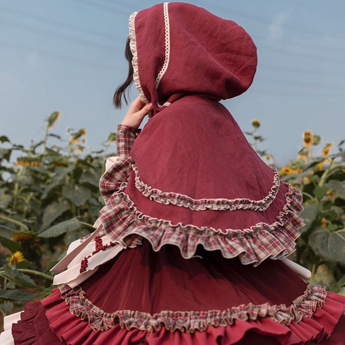 Red Riding Hood Lolita Cape Dress