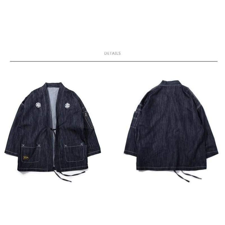 Haori | Men Denim Kimono Jacket | Foxtume