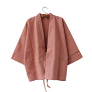 Pink Traditional Japanese Style Women's Kimono Jacket Haori