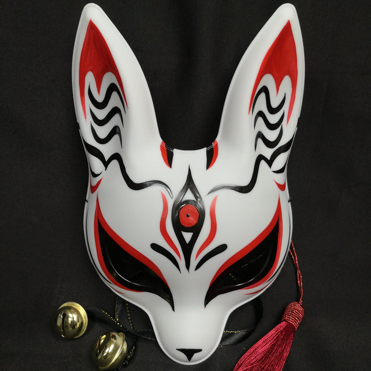 Long Ears Kitsune Mask - Red Evil Eye