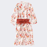 Yukata | Red Tone Floral Print Homewear | Foxtume