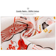 Yukata | Red Tone Floral Print Homewear | Foxtume