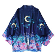 Haori | Reindeer Under The Moon Kimono Cardigan | Foxtume