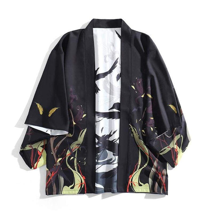 Haori | Reversible Day And Night Crow | Foxtume