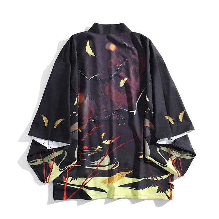 Haori | Reversible Day And Night Crow | Foxtume