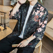Haori | Sakura Dragon Sukajan Kimono Jacket | Foxtume
