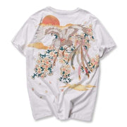 | Sakura Phoenix Embroidered Tee | Foxtume