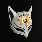 Kitsune Mask | Sharp Ears - Golden Lotus | Foxtume