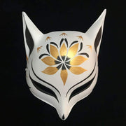 Kitsune Mask | Sharp Ears - Golden Lotus | Foxtume