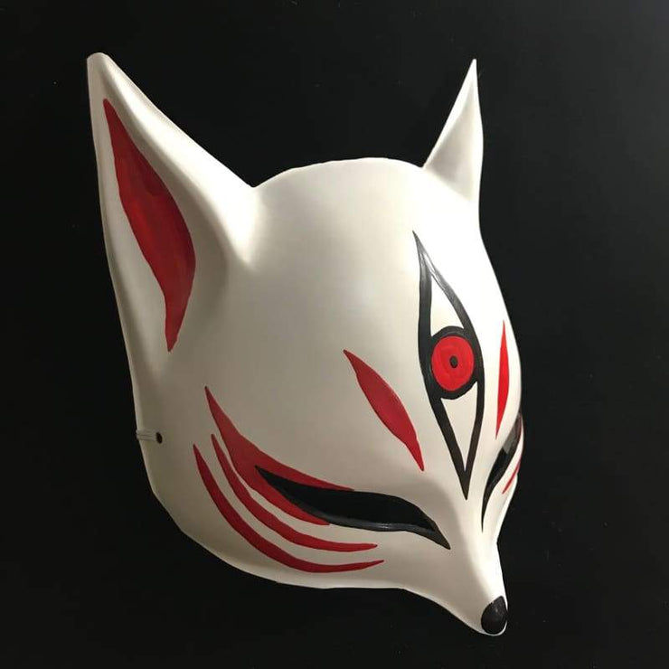 Kitsune Mask | Sharp Ears - The Third Eye In Red | Foxtume