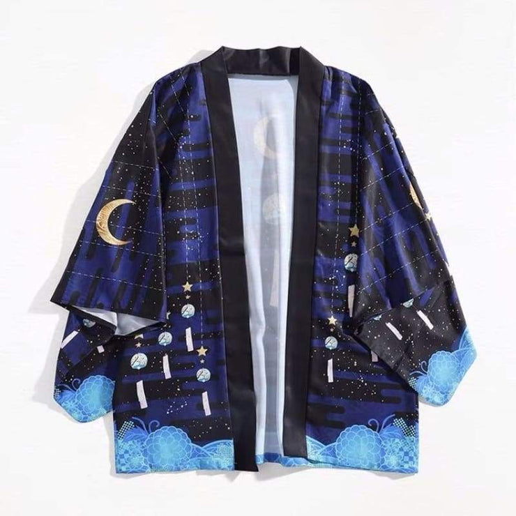 Haori | Starry Wind Chime Kimono Cardigan | Foxtume