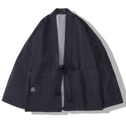 Men's Loose Fit Denim Kimono Jacket