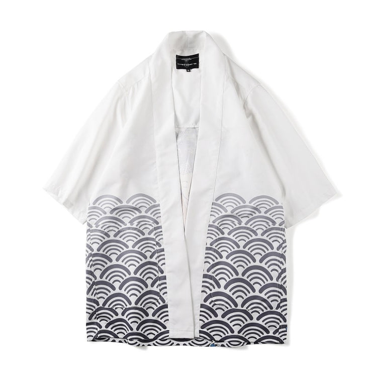 White Geisha Haori Kimono Jacket