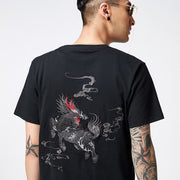 | The Kirin Embroidered Sukajan T-Shirt | Foxtume