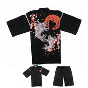 Jinbei | Twin Carp Floral Print Homewear | Foxtume