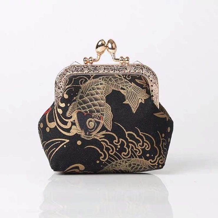 Fabric Craft | Vintage Carp Pattern Womens Pouch | Foxtume