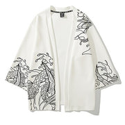 White Japanese Demon Kimono Jacket | Foxtume