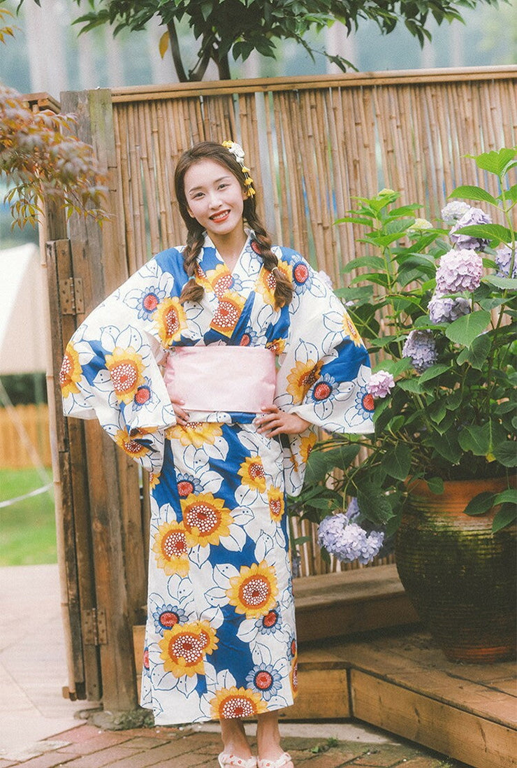 Women Festival Wear Yukata [Sunflower]