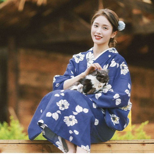 lily white kimono White Lily Women Festival Yukata