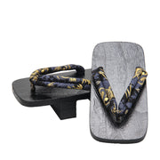 Men Two Teeth Geta Wooden Sandals [Golden Dragon]